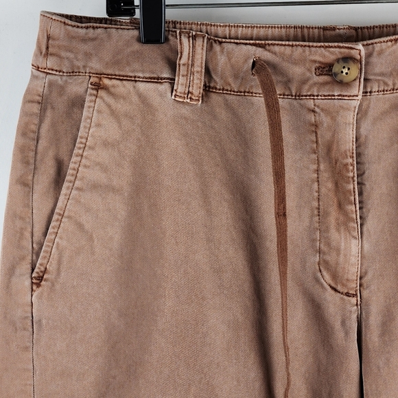 J. Jill Pants Womens 16 Regular Wide Leg Cropped Mauve Brown Drawstring (36x24) - Picture 3 of 10